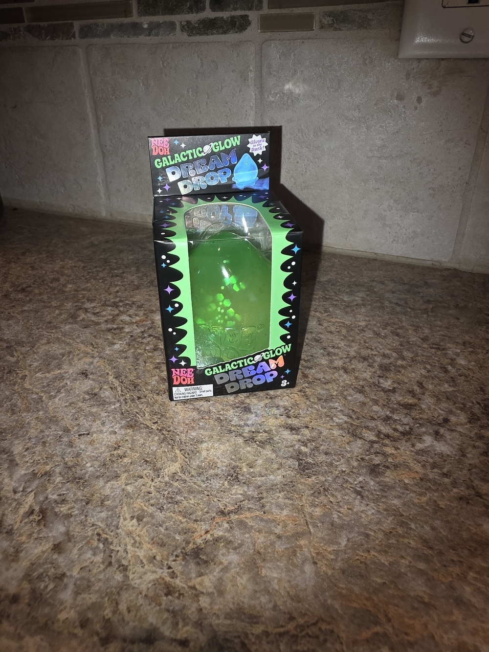 NeeDoh Galactic Glow Dream Drop Squishy Glow in the Dark Fidget Toy Cosmic Bloom - Picture 2 of 5